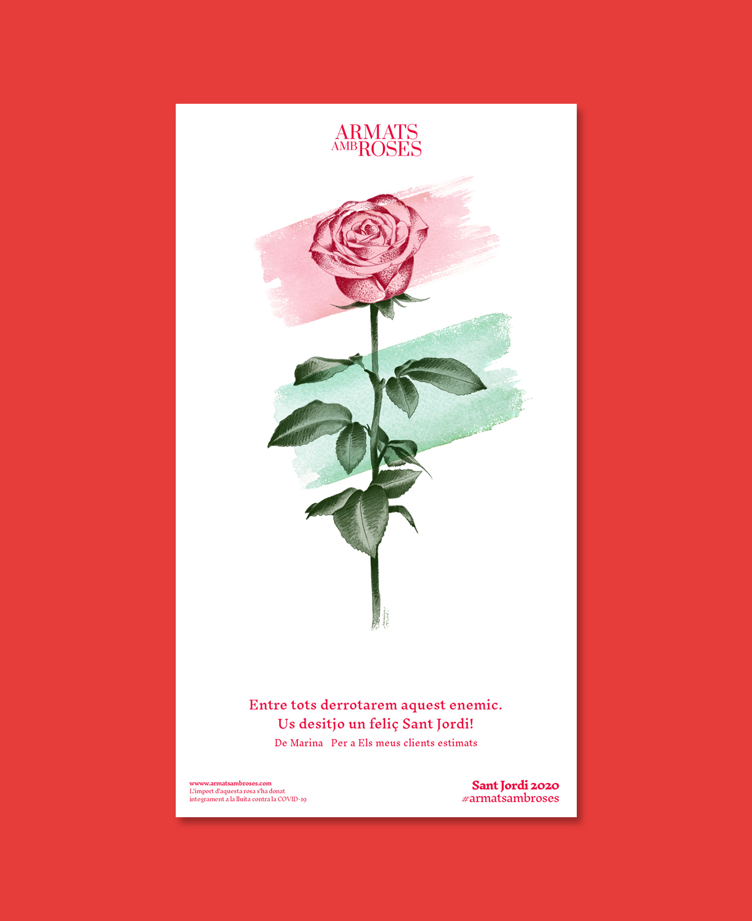 Sant Jordi 2020 Armats amb roses